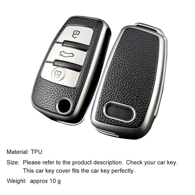 Auto Shell Fob For A1 A3 A4 A5 A6 A7 Q3 Q5 S6 B6 B7 B8 C6 8P 8V 8L TT RS Soft TPU Car Folding Key Case Bag Cover Protector