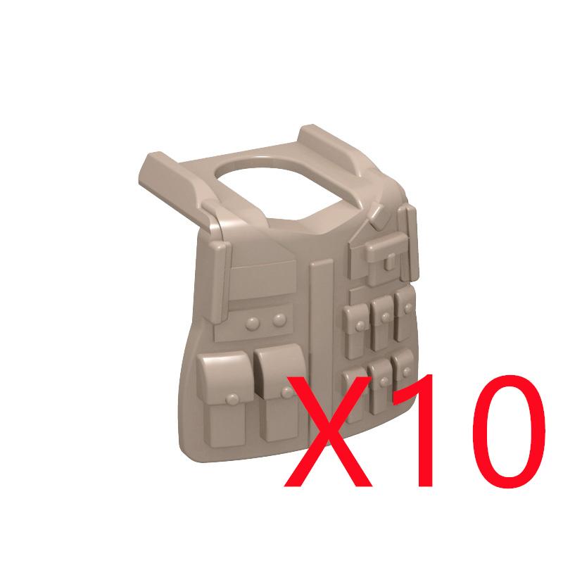 MOC City Building Blocks Weapons Accessories Special Forces Tactical Vest Armor Body Figure Helmet Equipment Pack Brick K062