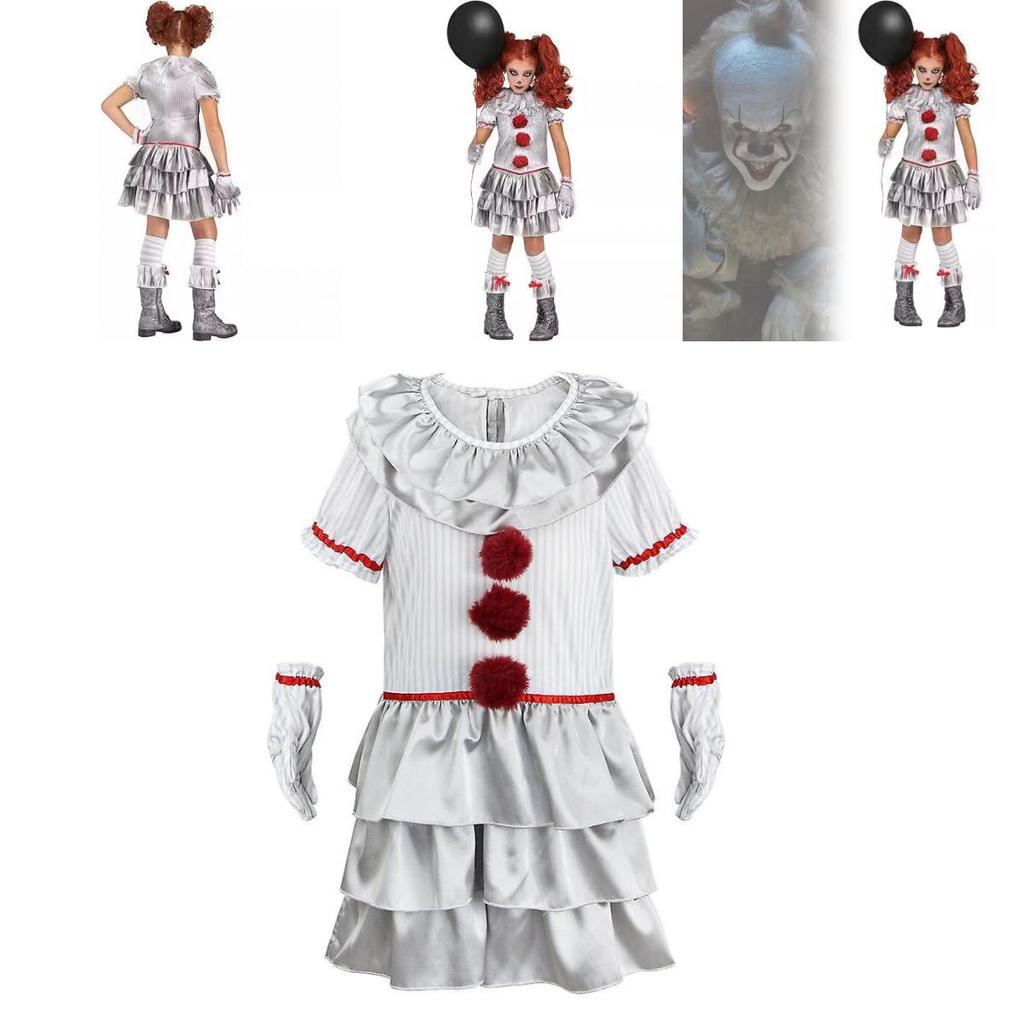 Costume di Halloween da Clown It per Giochi di Ruolo Set Bambini Vestito per Gioco di Ruolo