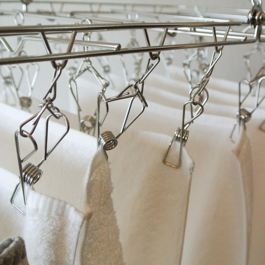 Oki Seisakusho Laundry Stainless Hanger, 14-Pinch, Tangle-Resistant, Steel, Small, 00384-5