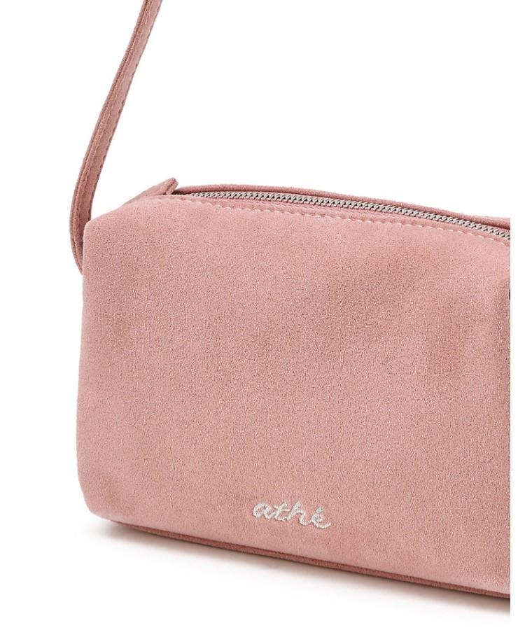 Athe Vanessabruno Pink Suede Fabric Mini Tote S Aawa6E013P2