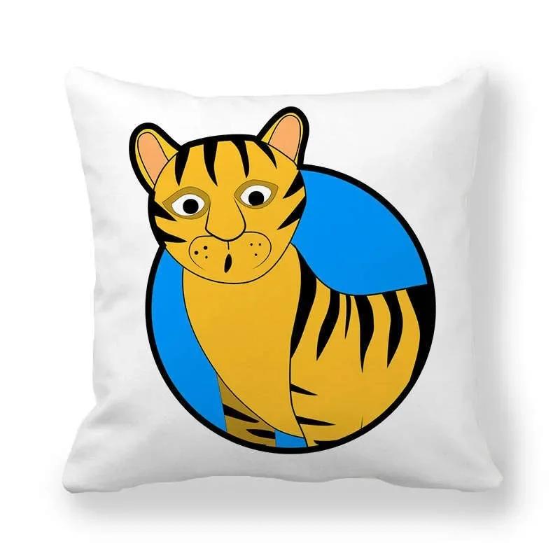 

Мультяшная подушка-фоторамка с животными, модное украшение для дома, чехол для подушки на диван для офиса 66x66cm