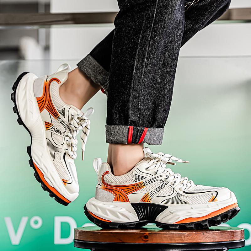 Men's Shoes Fashion Trend Thick Bottom Shoes Outdoor Anti-slip Comfortable Breathable Sneakers Casual Soft Running Shoes