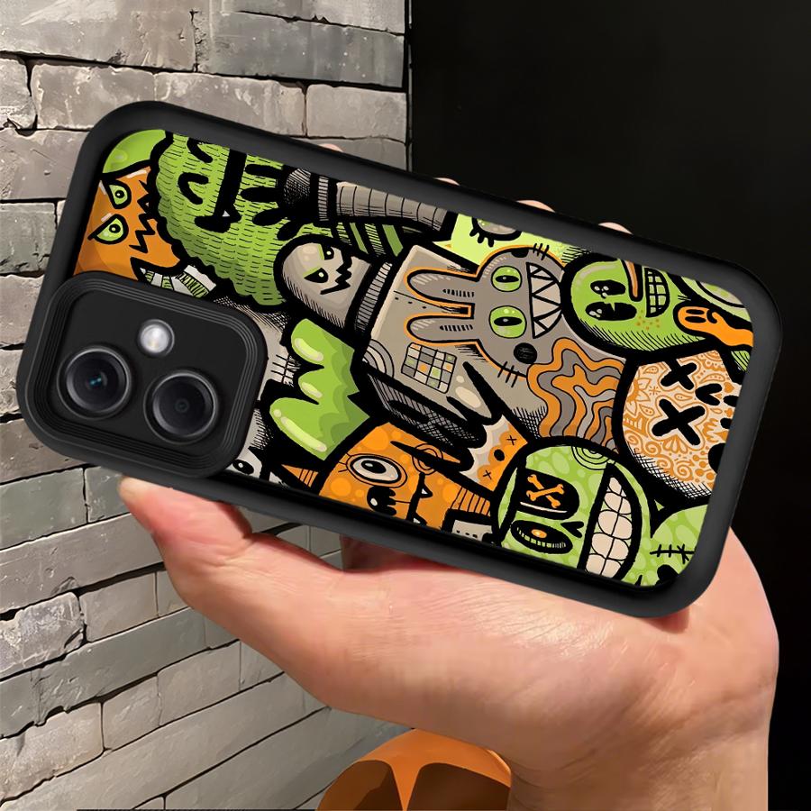 Phone Cover Case for Xiaomi Poco F8 C61 X3 NFC C51 X3 Pro C50 Green Graffiti Pattern