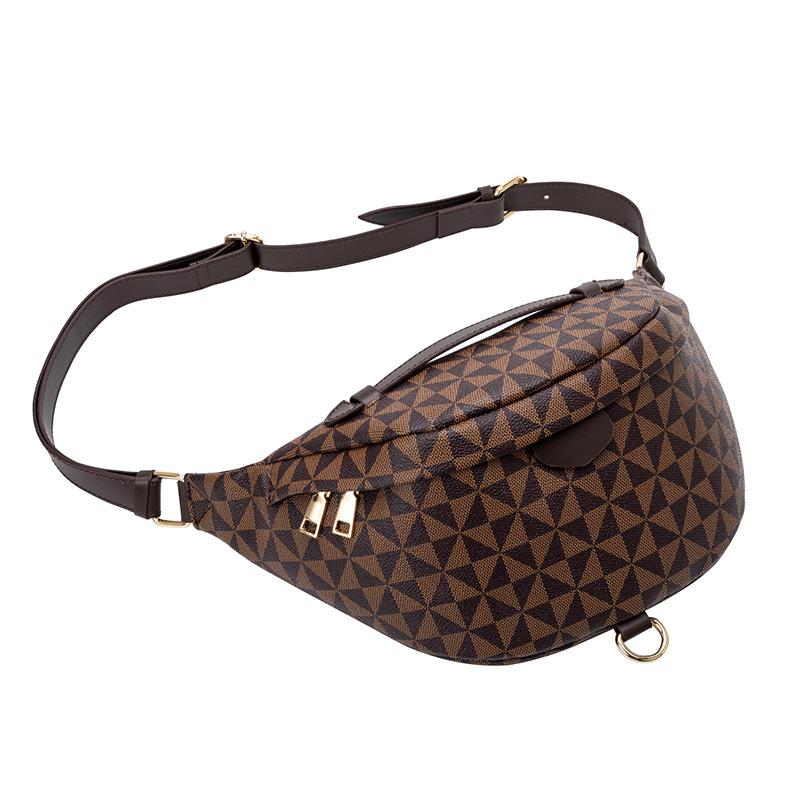 Simple Waist Bag for Men and Women  New Korean Style for Spring and Summer Large Capacity Printed Crossbody Chest Bag