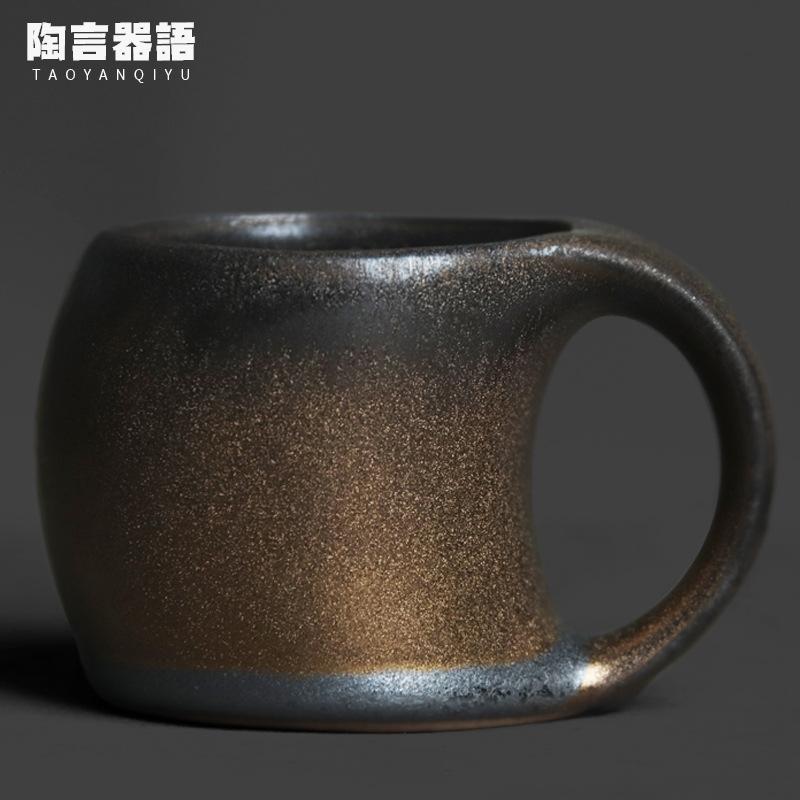 

100ml Black Gold Crescent Handle Coffee Mug Cappuccino Latte Cup Afternoon Tea Mug Household Master Office Water Cup Teaset Gift As Your Choose