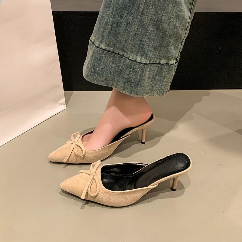 Fashion Half Slippers Women's Summer Wear 2025 New Stiletto Sandals