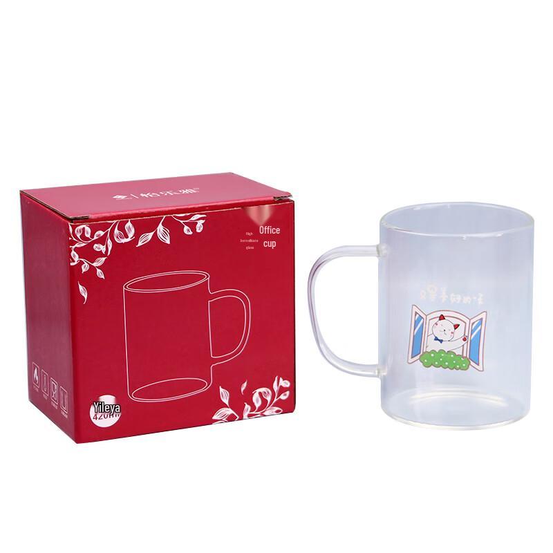 Yileya High Borosilicate Glass Mug with Handle