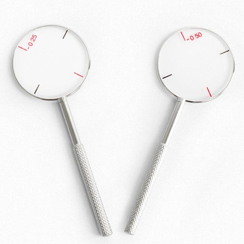 2 Parçalı Yuvarlak Optik Çapraz Silindir Lens Alet Seti Diyoptri Optik Aletler Diyoptri Kiti Kolay Kullanım Dayanıklı