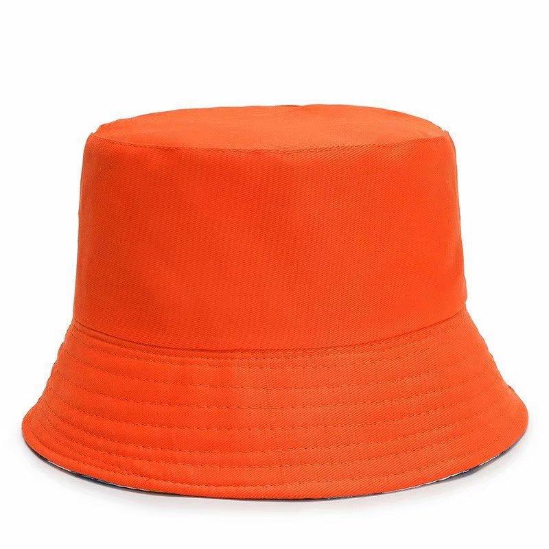 Bucket Hat Group Activities Advertising Hat Travel Agency Hat Printing Printing Embroidery Double-Sided Solid Color Basin Hat