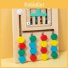 Wooden Color Bead Moving Game For Toddler Cognitive Development And Hand Eye Coordination