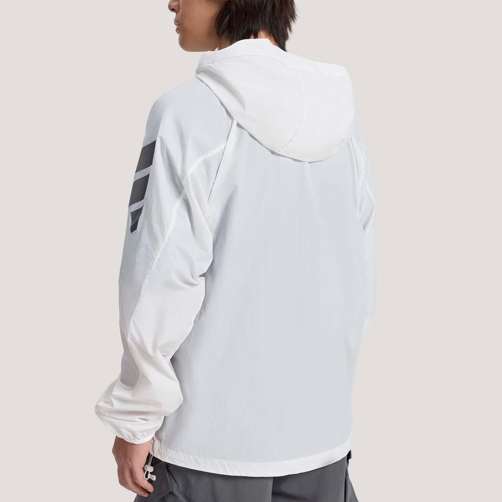 Adidas FOS Jackets Men's Bright White Hooded Thin Other KW0104