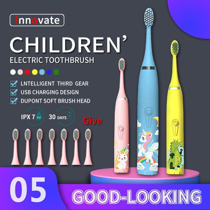 Colorful Automatic Electric Toothbrush For Kids With Soft Silicone Bristles