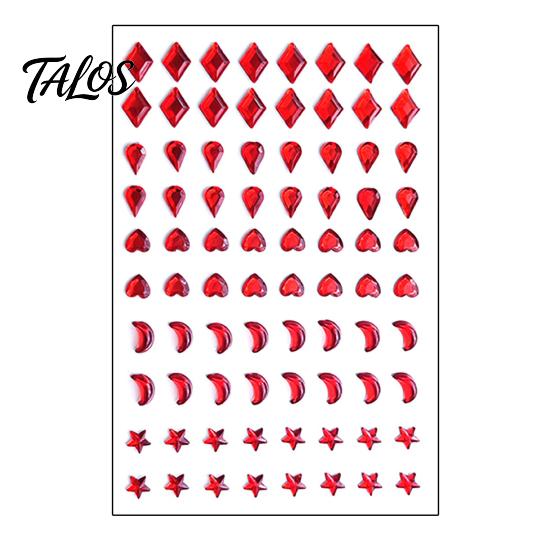 Waterproof Gem Makeup Decals Halloween Scar Face Stickers, Rhinestone Wound Body Art Glow In The Dark Party Gems Decals, Self Adhesive Temporary