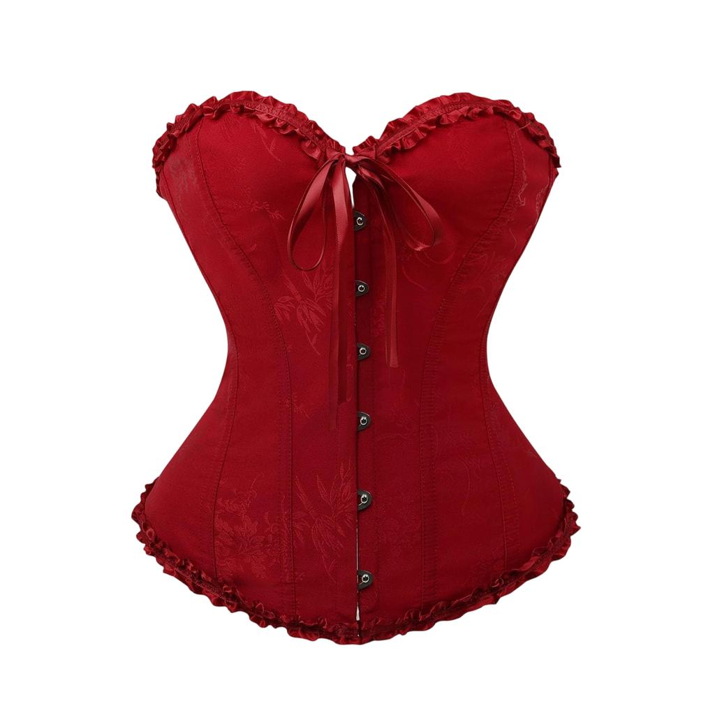 Women's Corset Top with Lace-Up Front Bustier Shapewear for Daily Wear