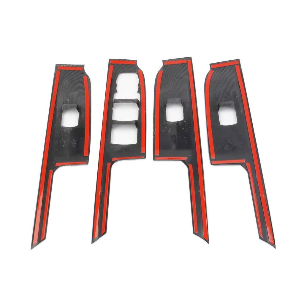 Carbon Fiber Window Lift Switch Panel Cover Trim for 2019-2025 Chevy Silverado 1500/GMC Sierra 1500 for 2020-2025 Sierra/Silverado 2500 3500 HD