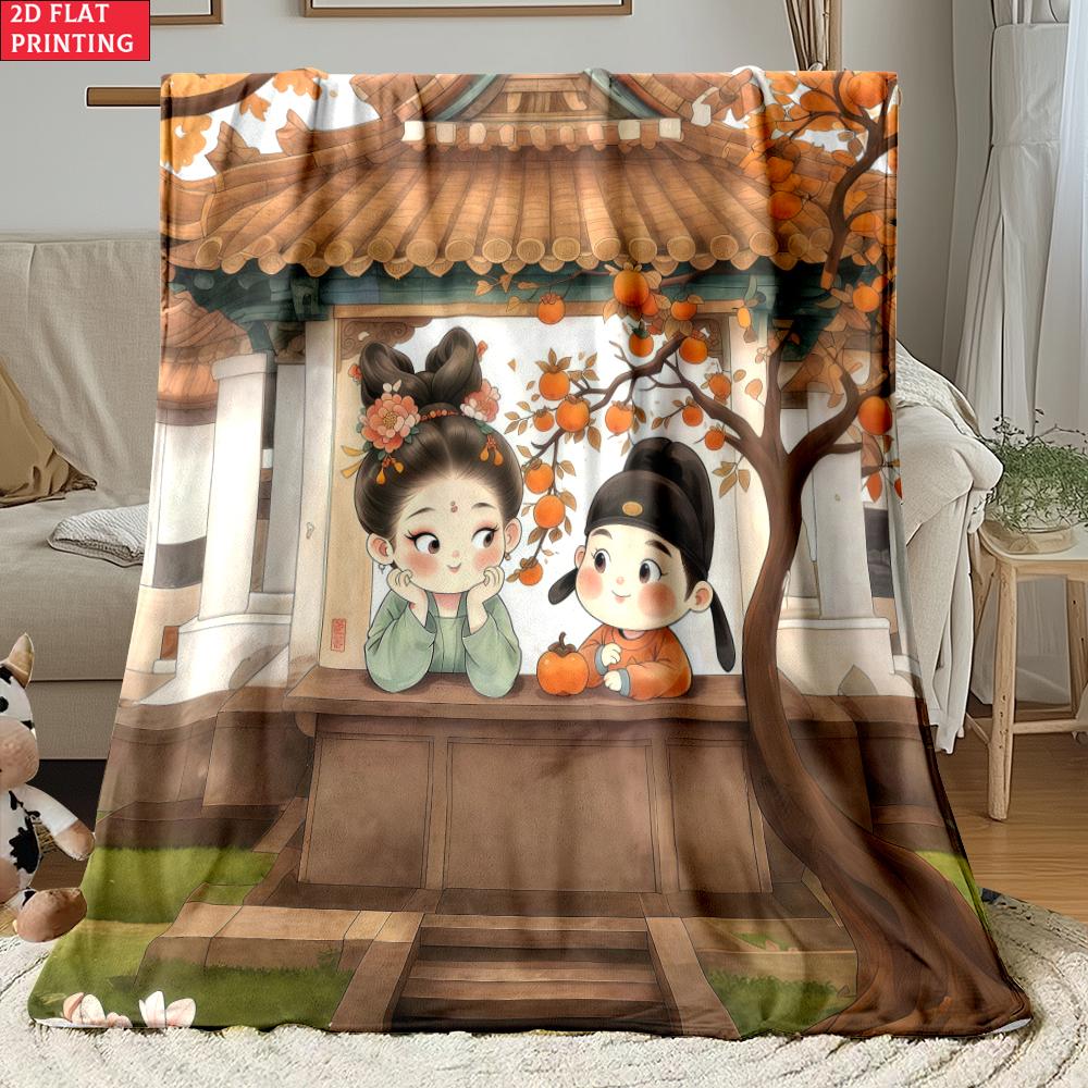 Kleines Paar dünne Flanelldecke für Schlafzimmer, Wohnzimmer, Sofas Decken, Mittagspausen, Picknicks, Decken flauschige individuelle Decke