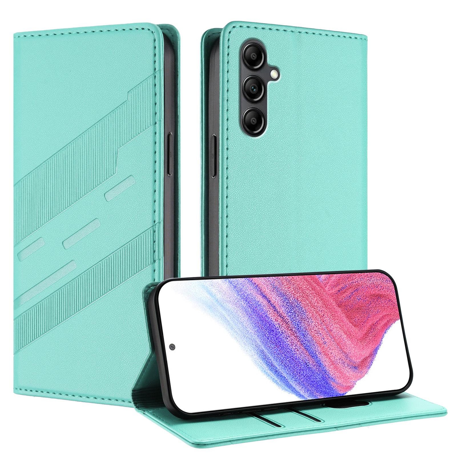 

Для Samsung Galaxy A15 4G/Galaxy A15 5G Чехлы для телефонов Панк-стиль Тисненый Кошелек Подставка Кожаная обложка Mint Green