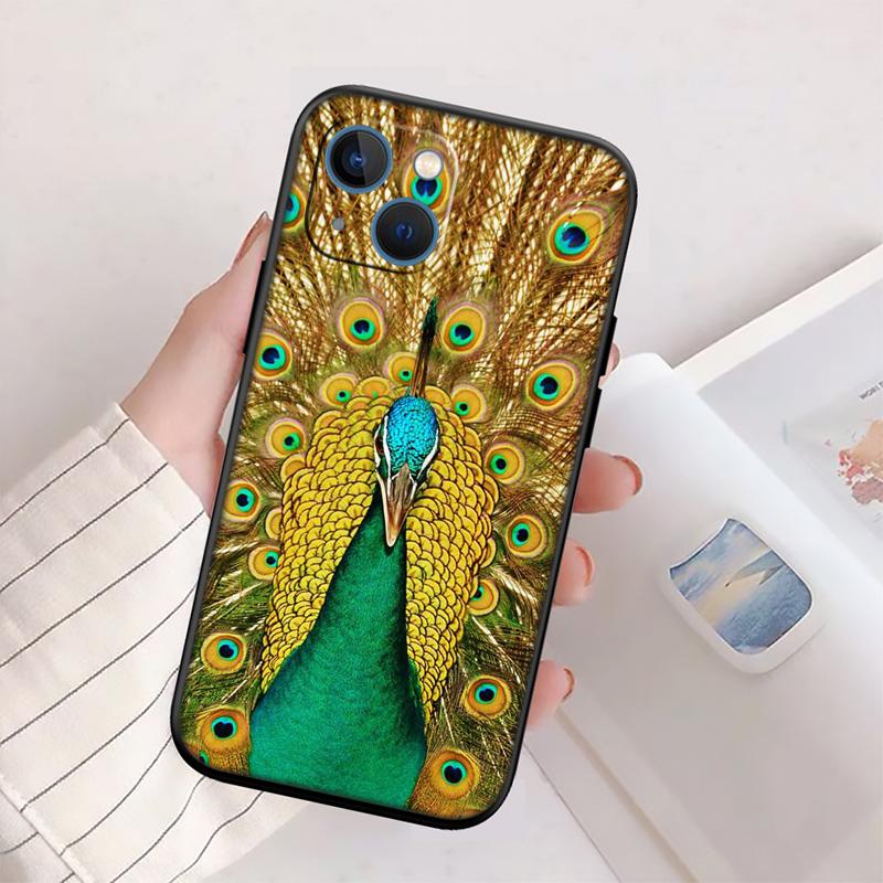 RP55 Pfauenfeder Handyhülle für Samsung Galaxy M06 M15 M16 M35 M55 M56 A36 A42 A50 A50S A51 A52 A32 A33 A05 A05S A06 A16 A20