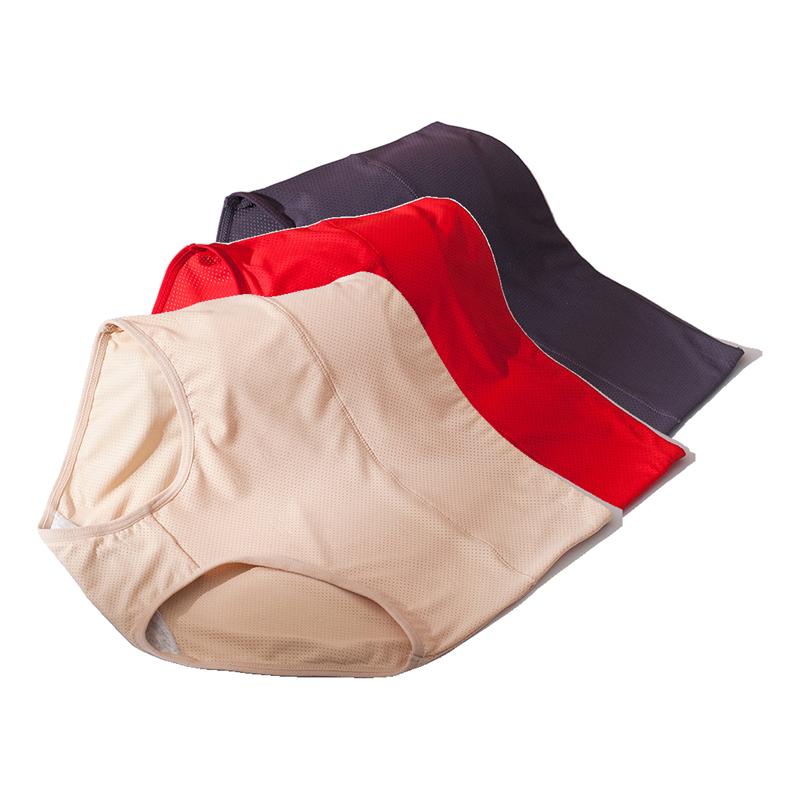 3 Pieces Big Size Women's Briefs Mom Underwear Mesh Panties Ladies Mesh Breathable Panty Fit 40kg to 105kg