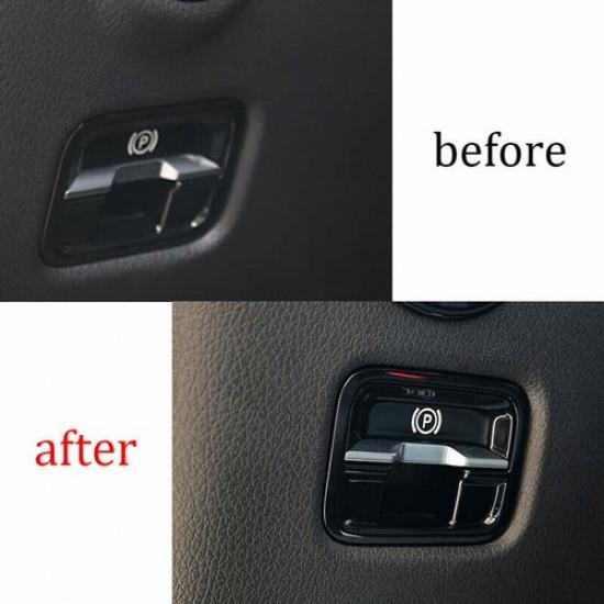 ABS Black Console Electronic Handbrake Trim 1PCS For Benz C-Class W206 -