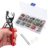 804Pcs Snap Fasteners Kit Sewing Button Punching Machine Hand Pressing Pliers Tools 9.5mm