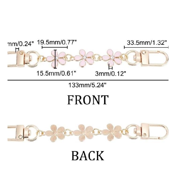 Sturdy Alloy Flower Charm Extender Chain Corrosion Resistant Adjustable Jewelry For Sensitive Skin Outfits