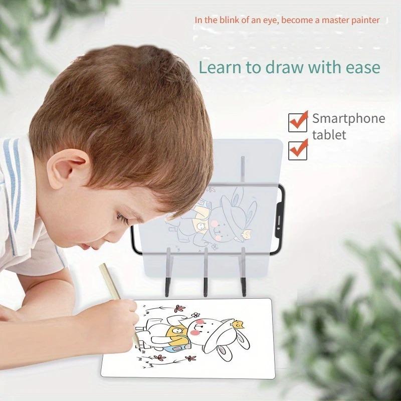 PVC Optical Drawing Board Kit – Tracing Reflection Sketching Tool for Artists & Beginners, with Image Lens & Adjustable Stand