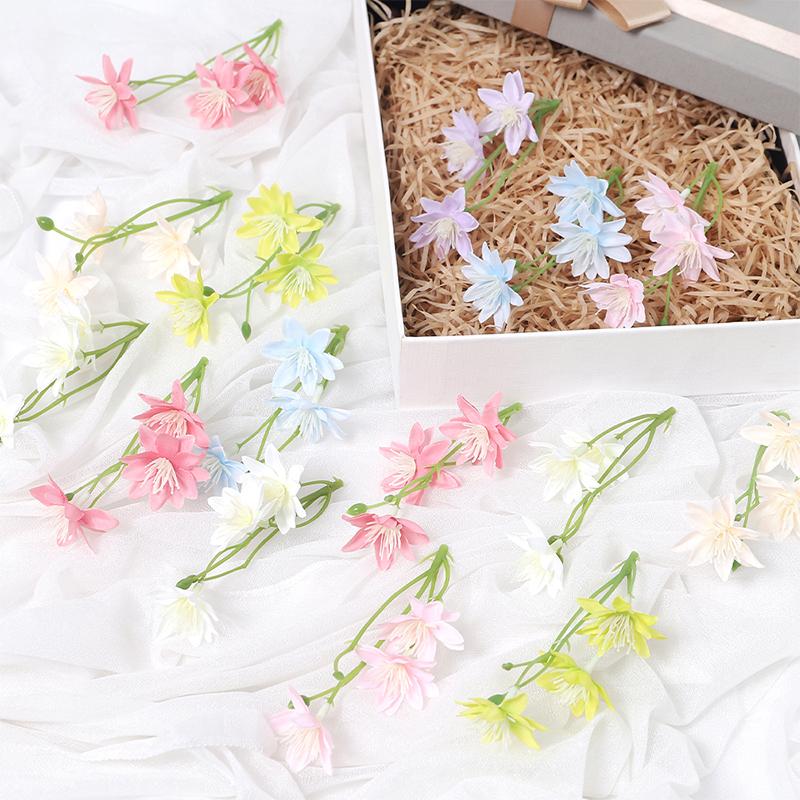 5/10/20PCs 12cm Silk Artificial Flowers 3Forks Bouquet Daisy for Home Room Wedding Decorations DIY Craft Garland Accessories