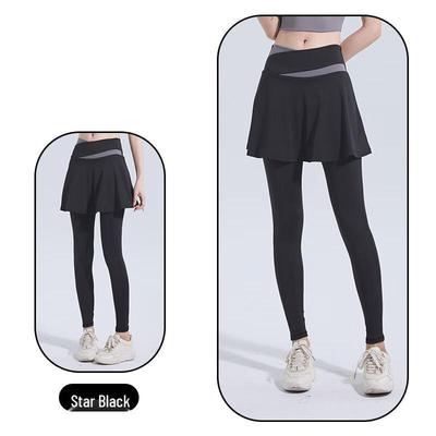 Women's High-Waist 2-in-1 Yoga Leggings Skirt