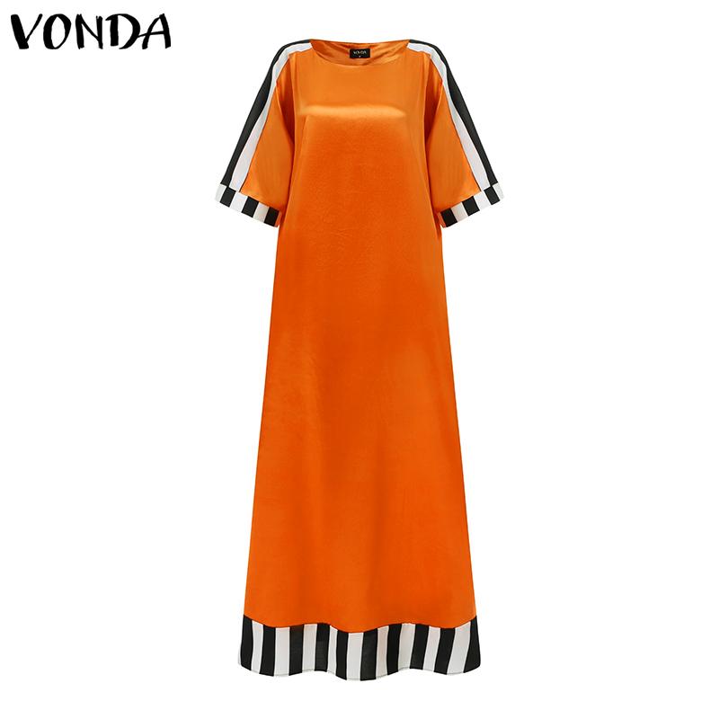 

Модное вечернее платье макси в полоску VONDA