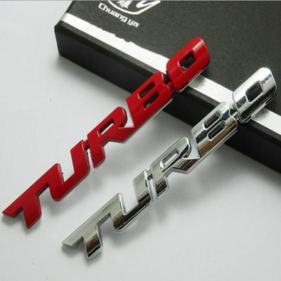 Turbo 3D Stereo Trunk Emblem Car Sticker