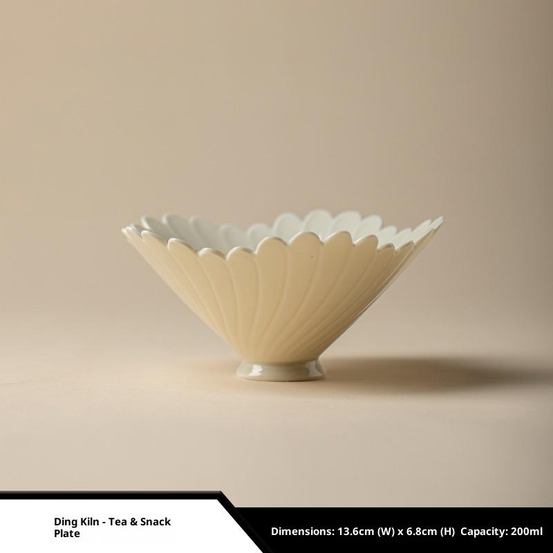 

Tea Snack Tray Melon Seeds Dried Fruit Plate Ceramic Accessories Spare Parts Household Fruit Plate Ceramic Plate