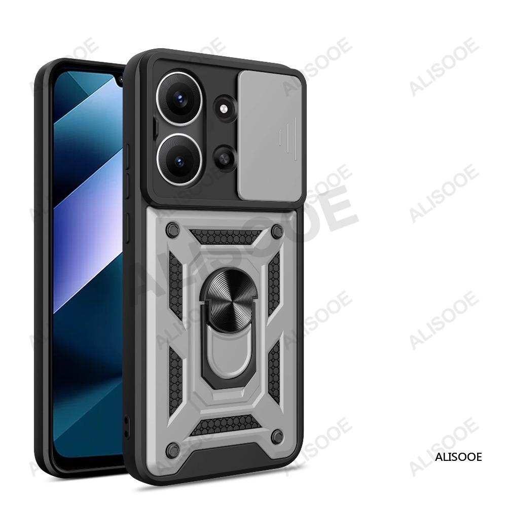 Kickstand Funda for POCO C85 4G Case Armor Slide Camera Protection Back Cover Ring Holder Shockproof Capa