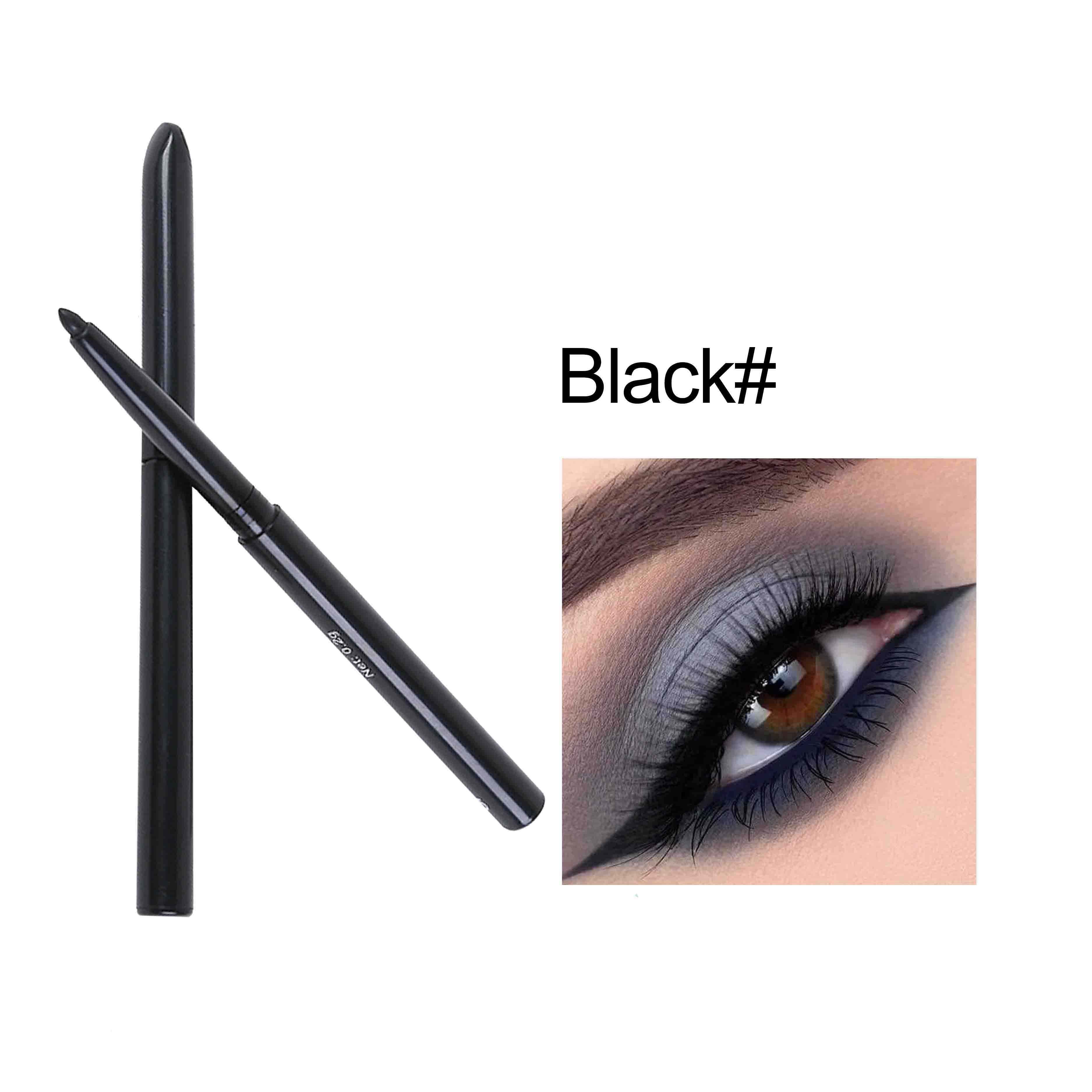 

3pcs Waterproof And Sweat Proof Black Eyeliner Gel Pen, Smooth And Non Caking, Perfect Gift For Eye Cosmetics