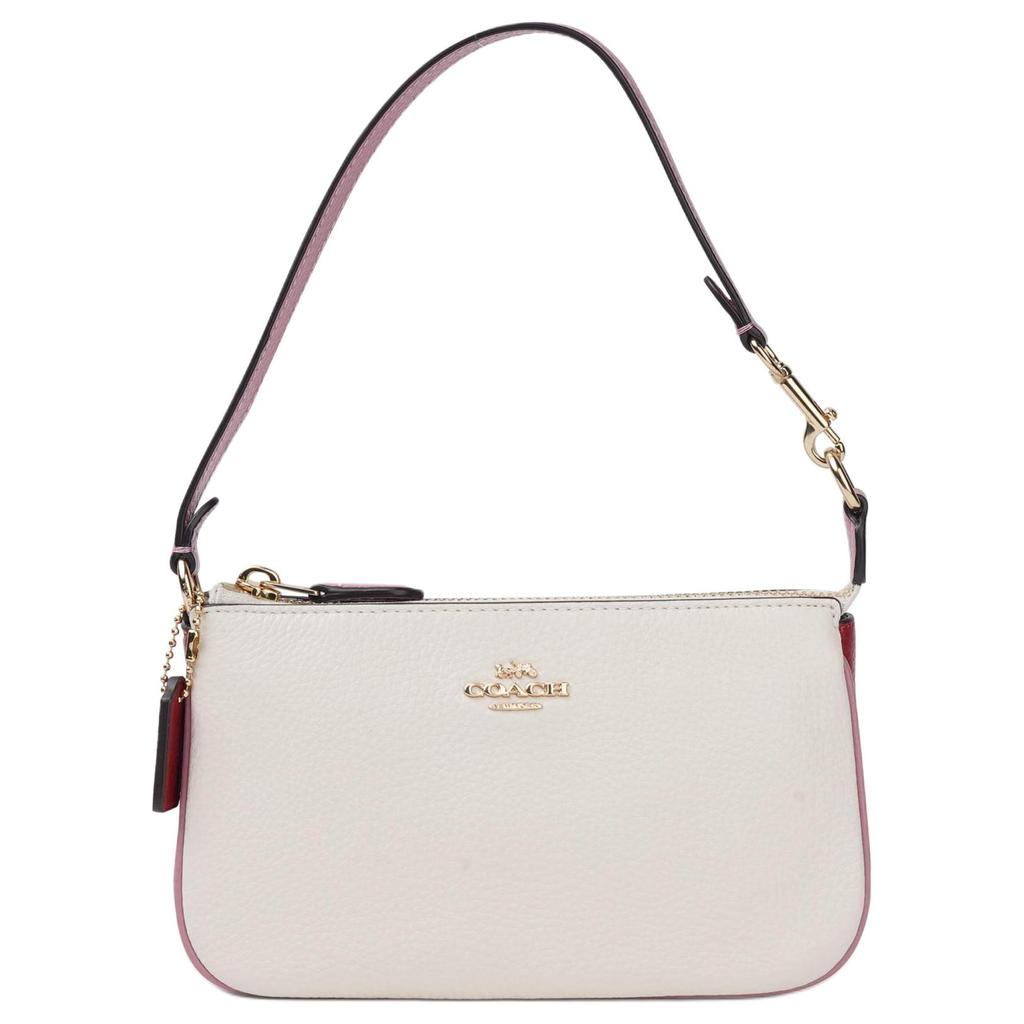 New COACH Nolita Leather Pochette, Shoulder Bag, Clutch Trumpets Women's White C8876-IMFFL