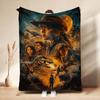 Jurassic World Dominion Theme Printed Blanket Skinfriendly Soft Fleece Blanket For Outdoor Travel Home Party Decor Holiday Gift
