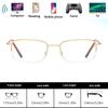 Reading Glasses Metal Frame Retro Presbyopic Glasses Blue Light Blocking  Telescopic Eyeglass Legs HD lenses