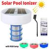 Сонячний мідний іонізатор для басейну Автоматичний очищувач басейну На 85% менше хлору Автоматичний очищувач басейну RGB LED нічне світло До 35000 галонів