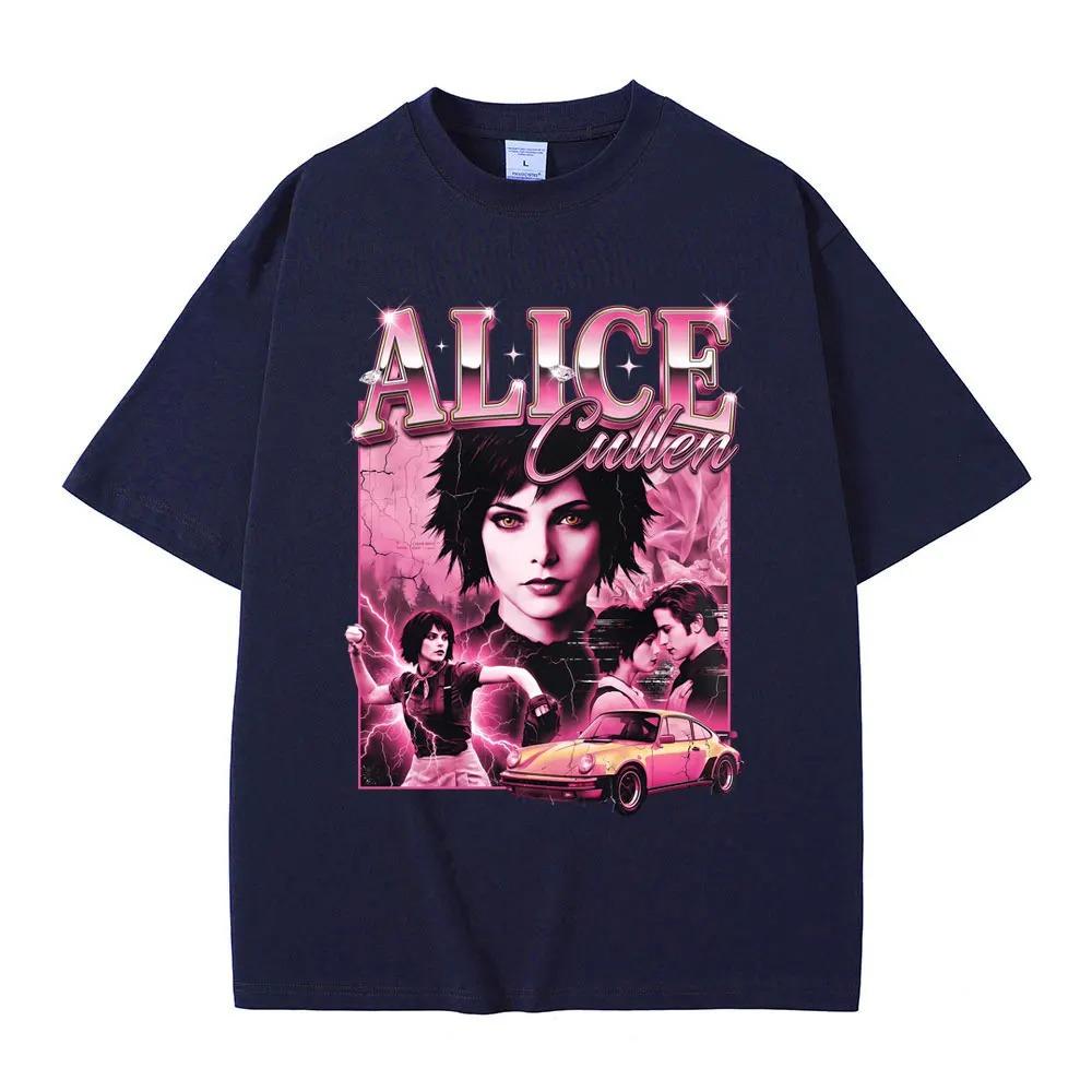 Unisex Women Vintage Oversized Tshirts Hot Movie Twilight Alice Cullen T Shirt Team Vampire Robert Pattinson Edward Cullen Tshirt S