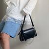 IELGY Niche Design Black Trendy Chain Bag Wild Fashion Foreign Style Single Shoulder Bag Messenger Bag