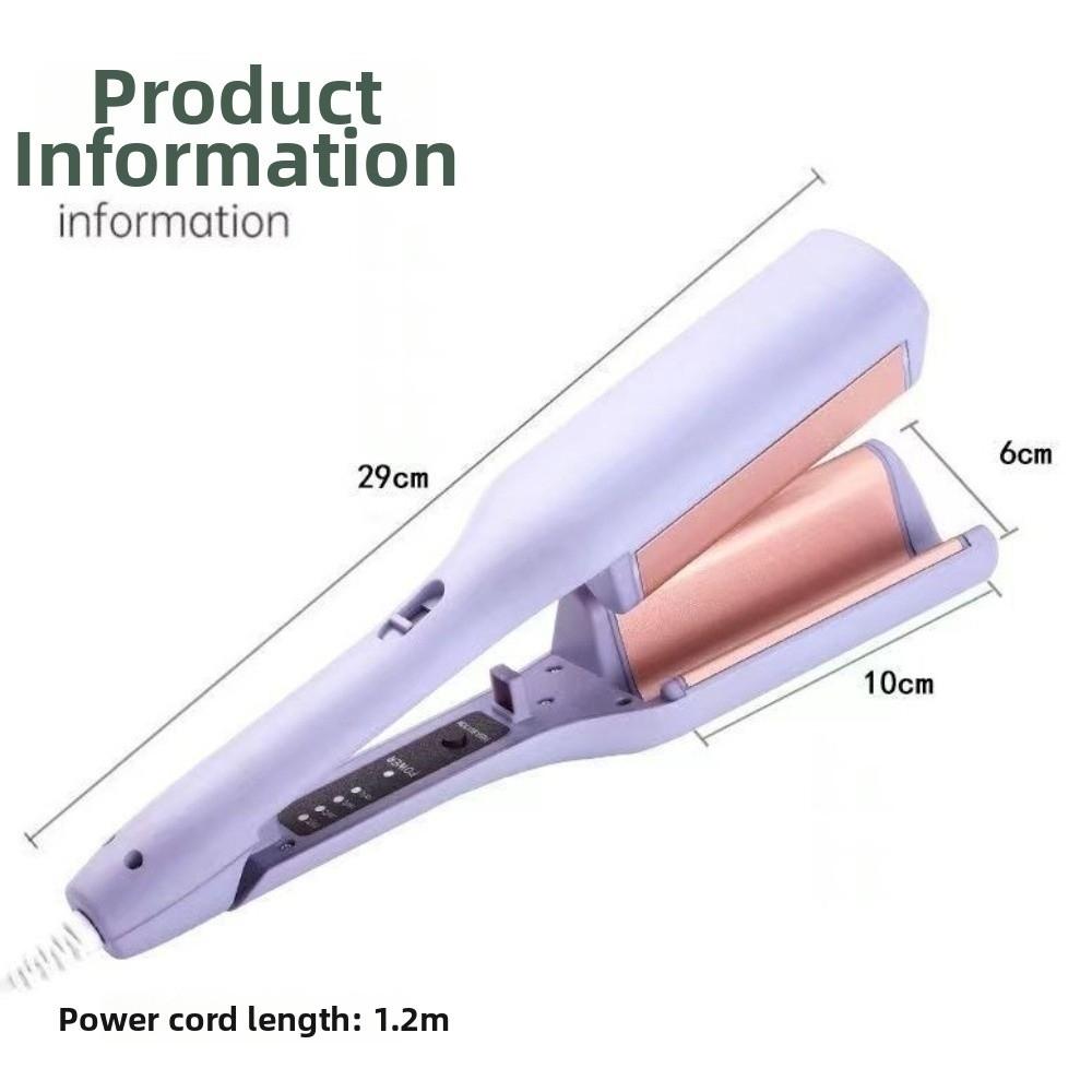 Clamping French-style Egg Roll Curling Iron 32mm Hair Styling Tool Wavy Hairstyles
