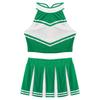 Frauen Erwachsene Cheerleading Uniform Cosplay Kostüm Ärmelloses Crop Top mit Falten Rock Outfits