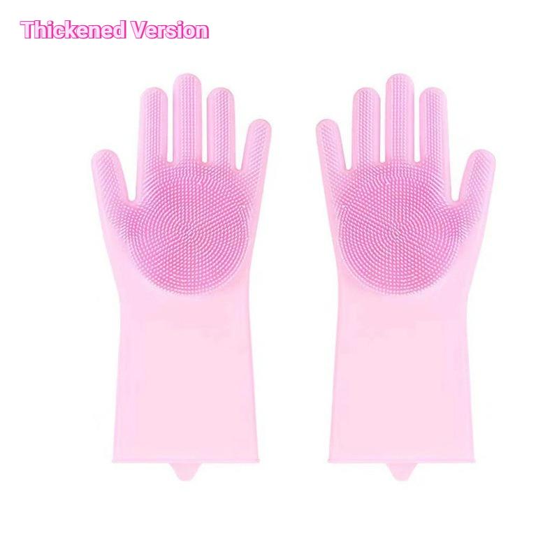 Pet Grooming Cleaning Gloves Dog Cat Bathing Shampoo Glove Scrubber Magic Dishwashing Cleanner Sponge Silicon Hair Removal Glove