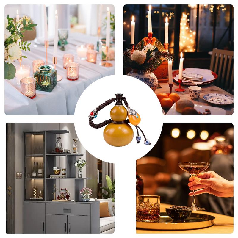 Gourd Style Water Bottle Gourd Bottle Decorative Bottles Leakproof BottleLarge Capacity With Braided Bottle For Decoration