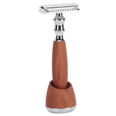 Edge Safety Razor Classic Manual Double Edge Safety Razor with Wood Handle for Men