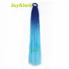 24 Zoll Ombre Yaki Straight Synthetische Haarverlängerungen Mädchen Farbe Geflochten Zopf Gummiband Box Braid