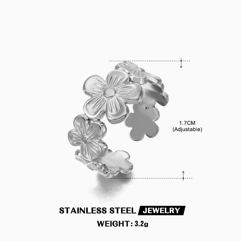 Vintage White Enamel Metal Irregular Shape Geometric Open Adjustable Ring for Women Girl Jewelry Birthday Gifts Anillo Hombre