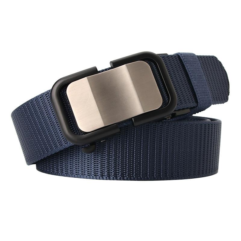 Toothless Nylon Self-locking Belt, Men's Casual Canvas Belt, Breathable and Versatile Jeans Belt