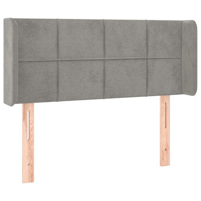 VidaXL Tête de Lit à LED Meuble de Chambre à Coucher Accessoire de Lit Simple Tête de Cadre de Lit Intérieur Gris Clair 3123278